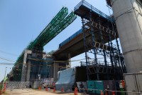 Sensitive spot big scale high way construction, Kenoudou accross Shinkansen. (6)