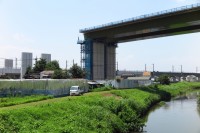 Sensitive spot big scale high way construction, Kenoudou accross Shinkansen. (34)